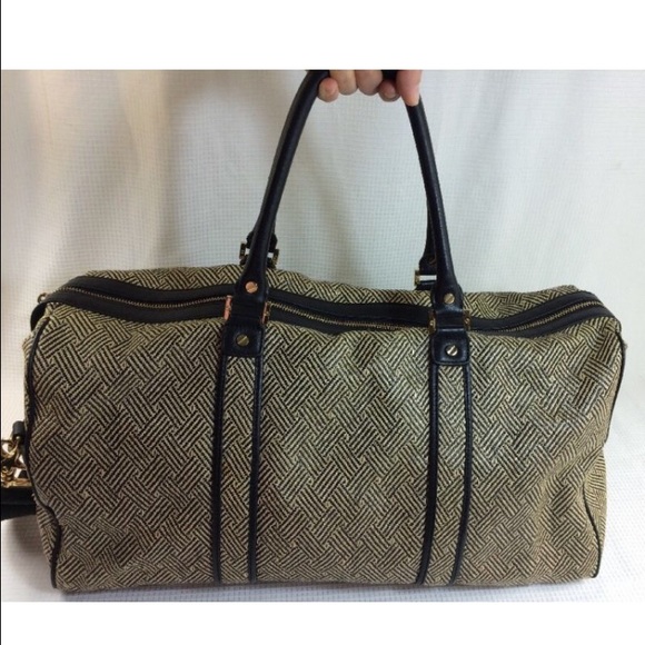 TORY BURCH WOVEN STRING CARRYALL OVERNIGHT BAG - Picture 2 of 4