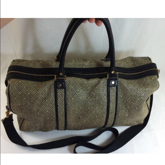 TORY BURCH WOVEN STRING CARRYALL OVERNIGHT BAG - Picture 3 of 4