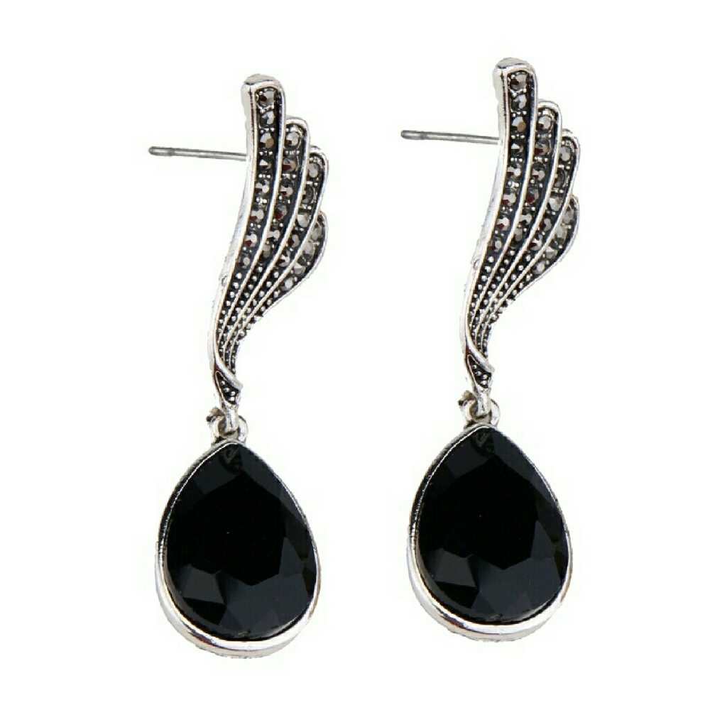 New Black Jewelry Maxi Wings Vintage Style