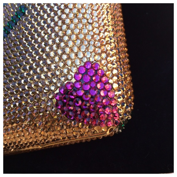 NIB SYLVIA TOLEDANO GOLD EMBELLISHED CLUTCH - Picture 4 of 7