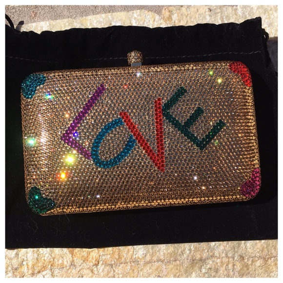 NIB SYLVIA TOLEDANO GOLD EMBELLISHED CLUTCH - Picture 6 of 7