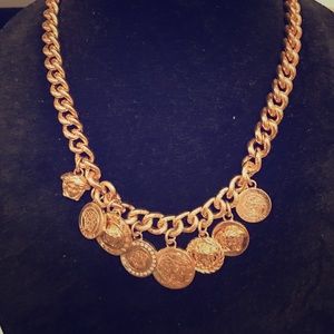 Authentic Versace coin necklace