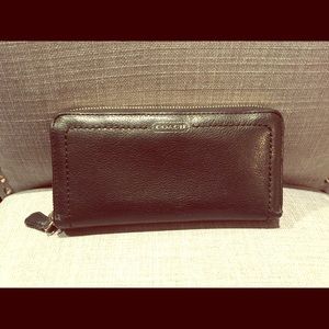 Black zip coach wallet