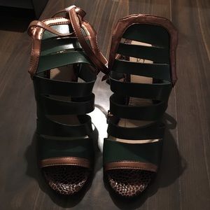 Green Gladiator Heels