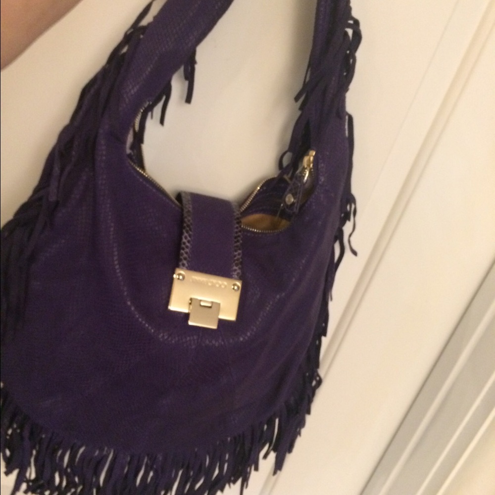 Authentic Jimmy Choo Dark Purple Hobo bag