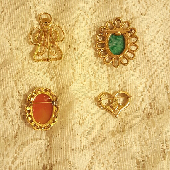 4 pc vintage brooches - Picture 3 of 3