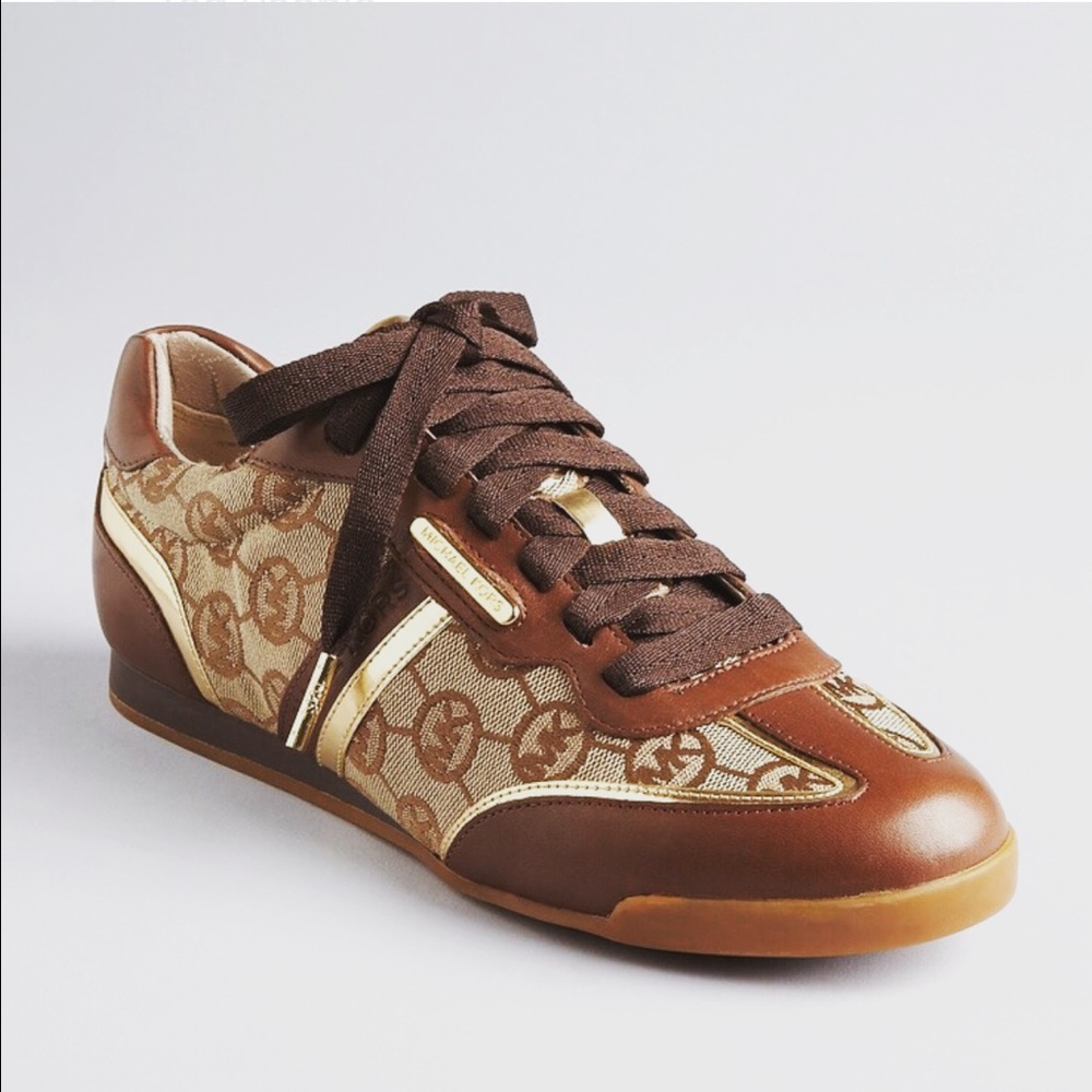 Michael Kors MK Trainer Shoes Mocha Size 7.5