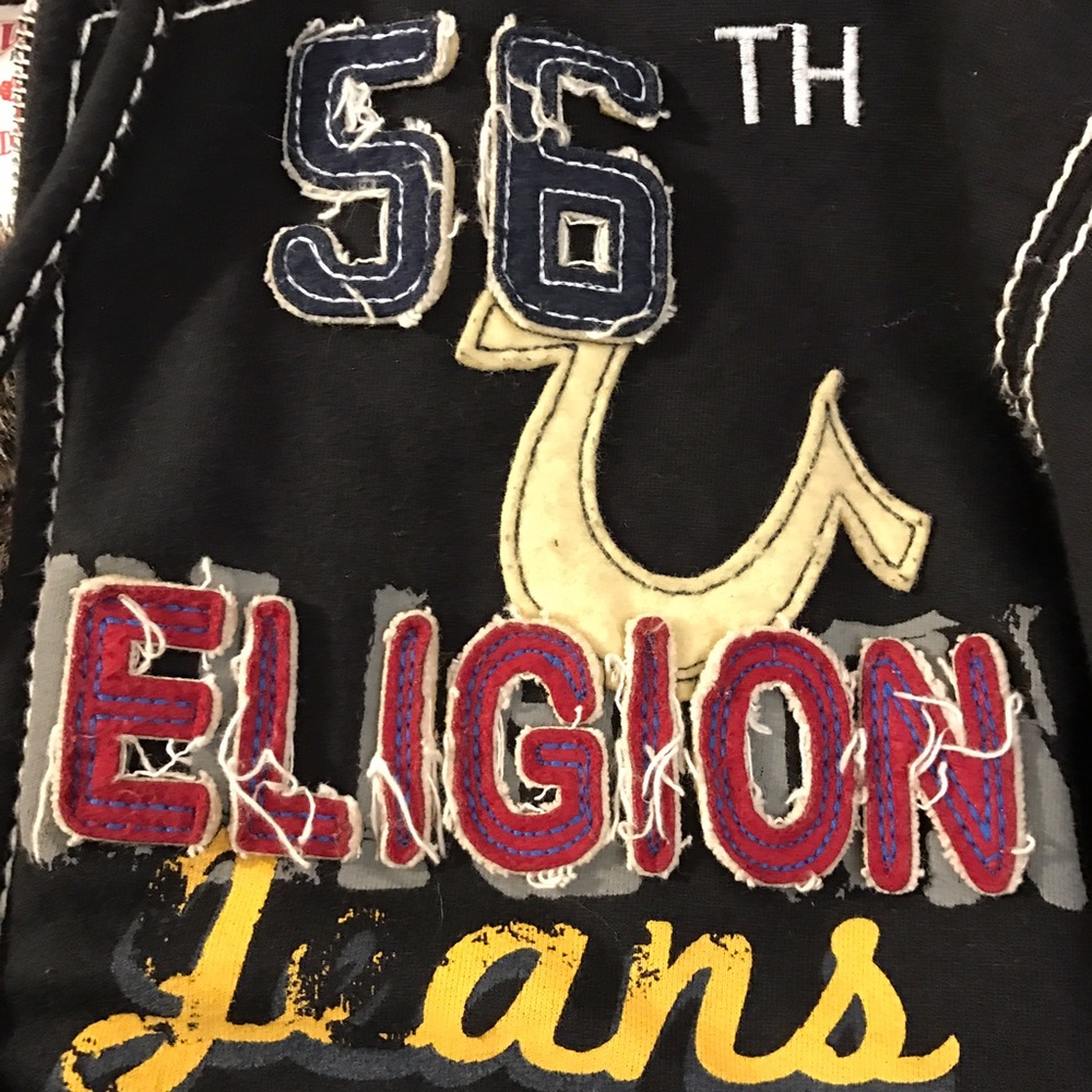 True Religion faux Fur lined Hoodie