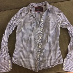 Navy gingham Button Down