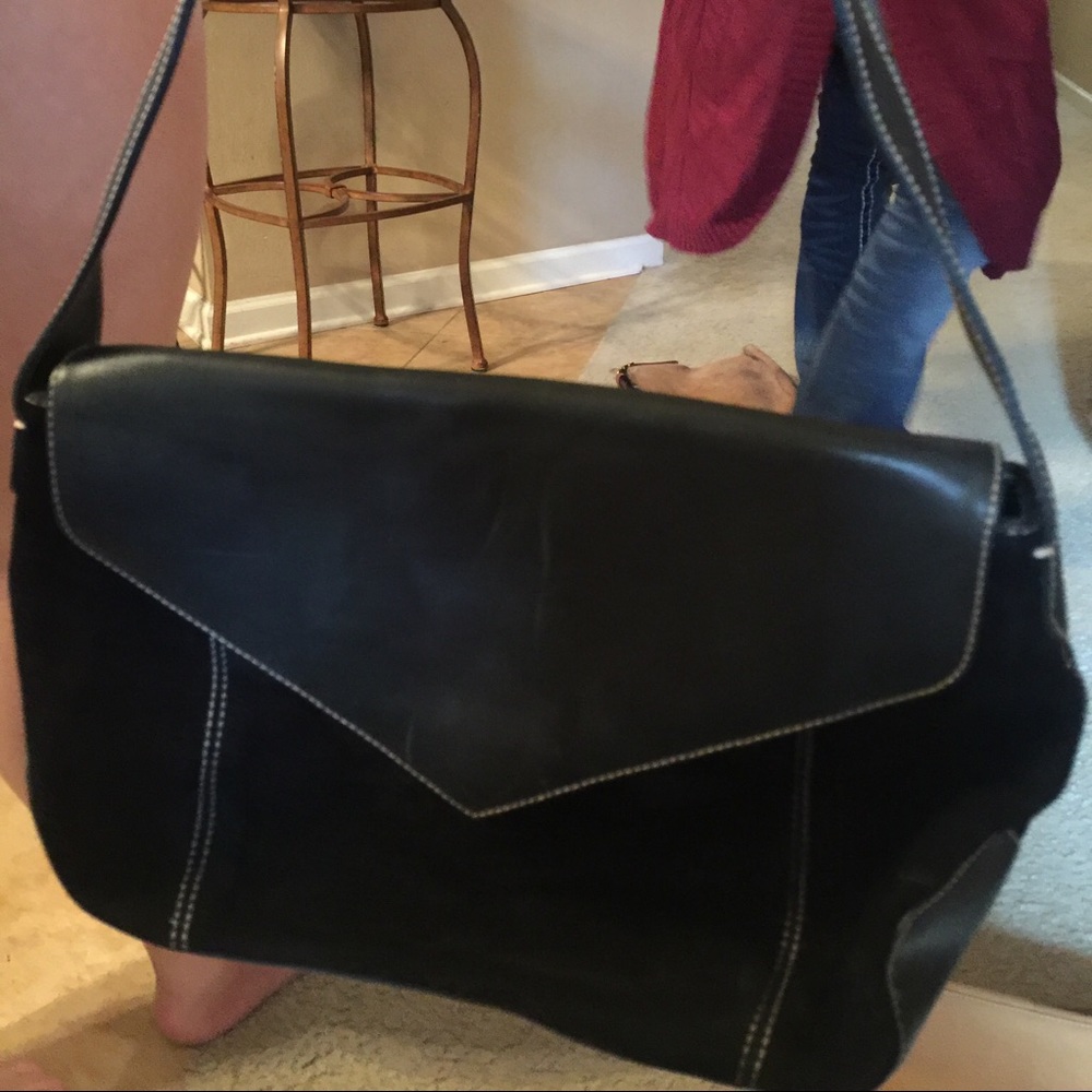 Paola Bianchi Black Suede Purse