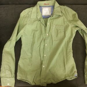 Green gingham Button Down