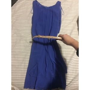 Jessica Simpson blue cut laser cut dress