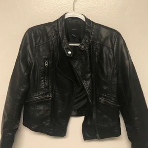 Black leather jacket