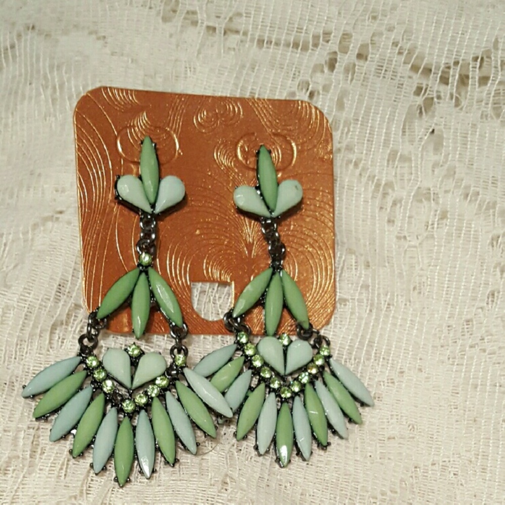 Statement Green  Earrings