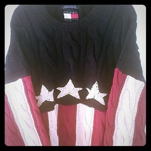 TOMMY HILFIGER Vintage American Flag sweater XXL