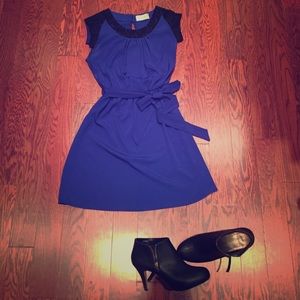 Francesca's black and blue dress