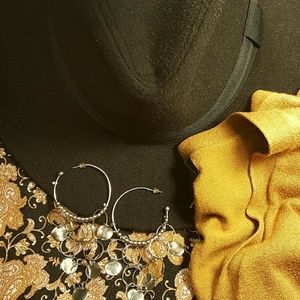 Silver Dangle Hoops