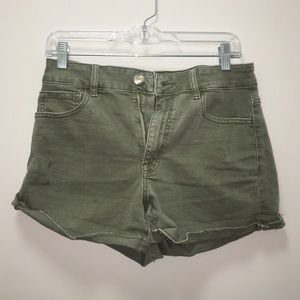 Green American Eagle Jean Shorts