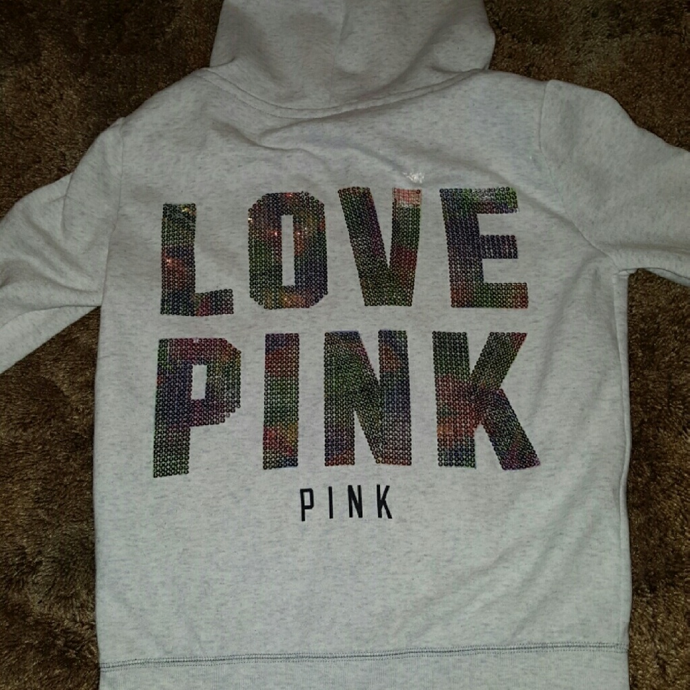 Victorias secret pink bling zipup