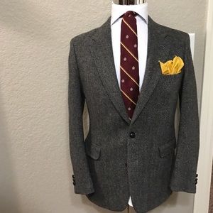 Grey Herringbone Blazer 38R
