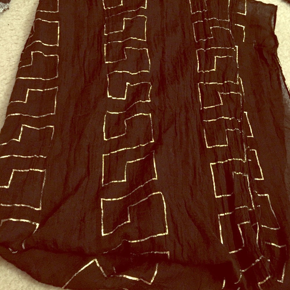 Black & Gold Infinity Scarf