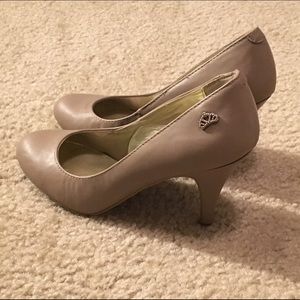 Fergalicious Nude Matte Heels