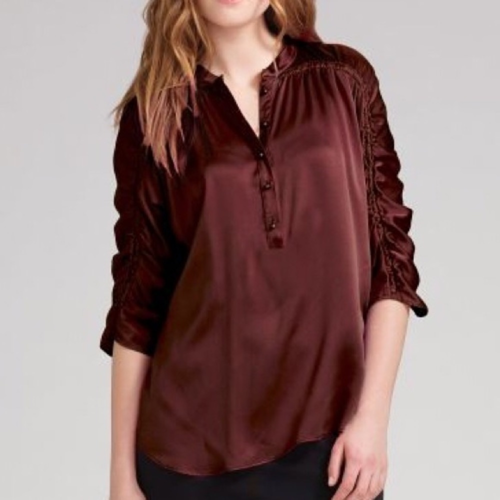 DVF Brown Silk Top