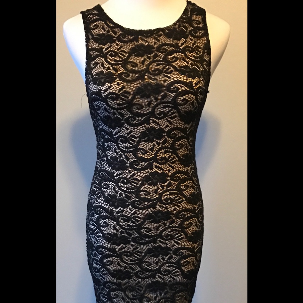 Black and nude dress