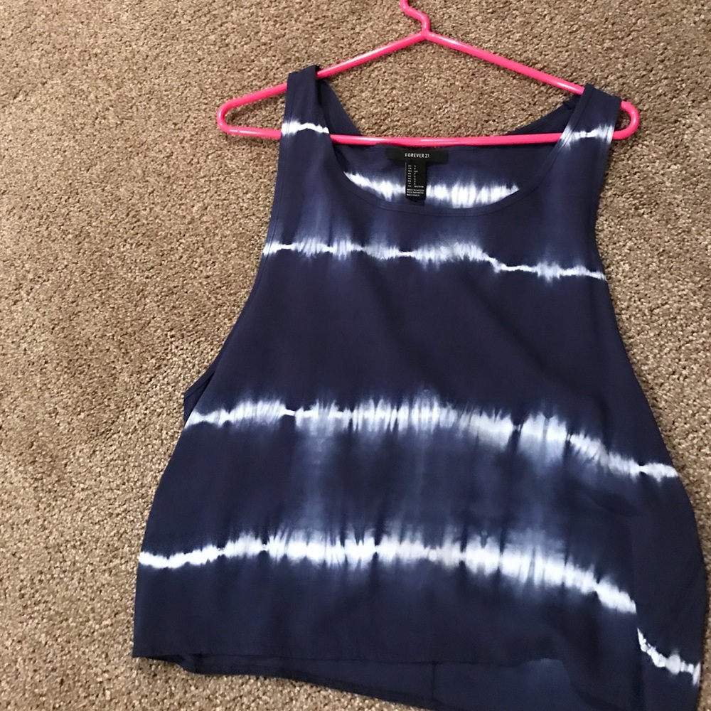 Blue and white tie dye shirt