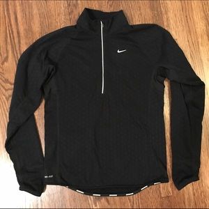 NIKE Dry Fit 1/4 Zip Black Pullover Women's Medium