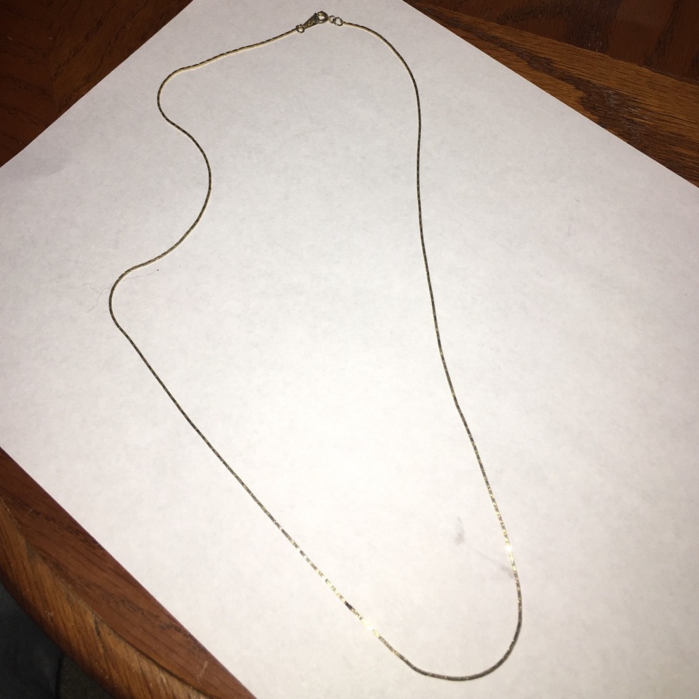 Gold thin chain necklace
