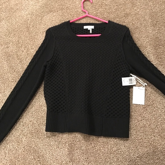 New with tags cropped black sweater - Picture 1 of 3