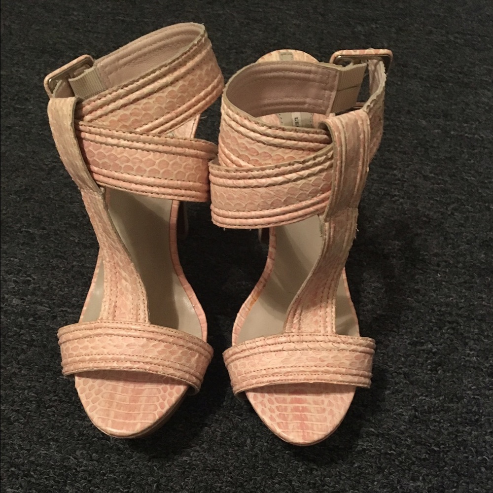 Leon Max Pippa Snakeskin Heels