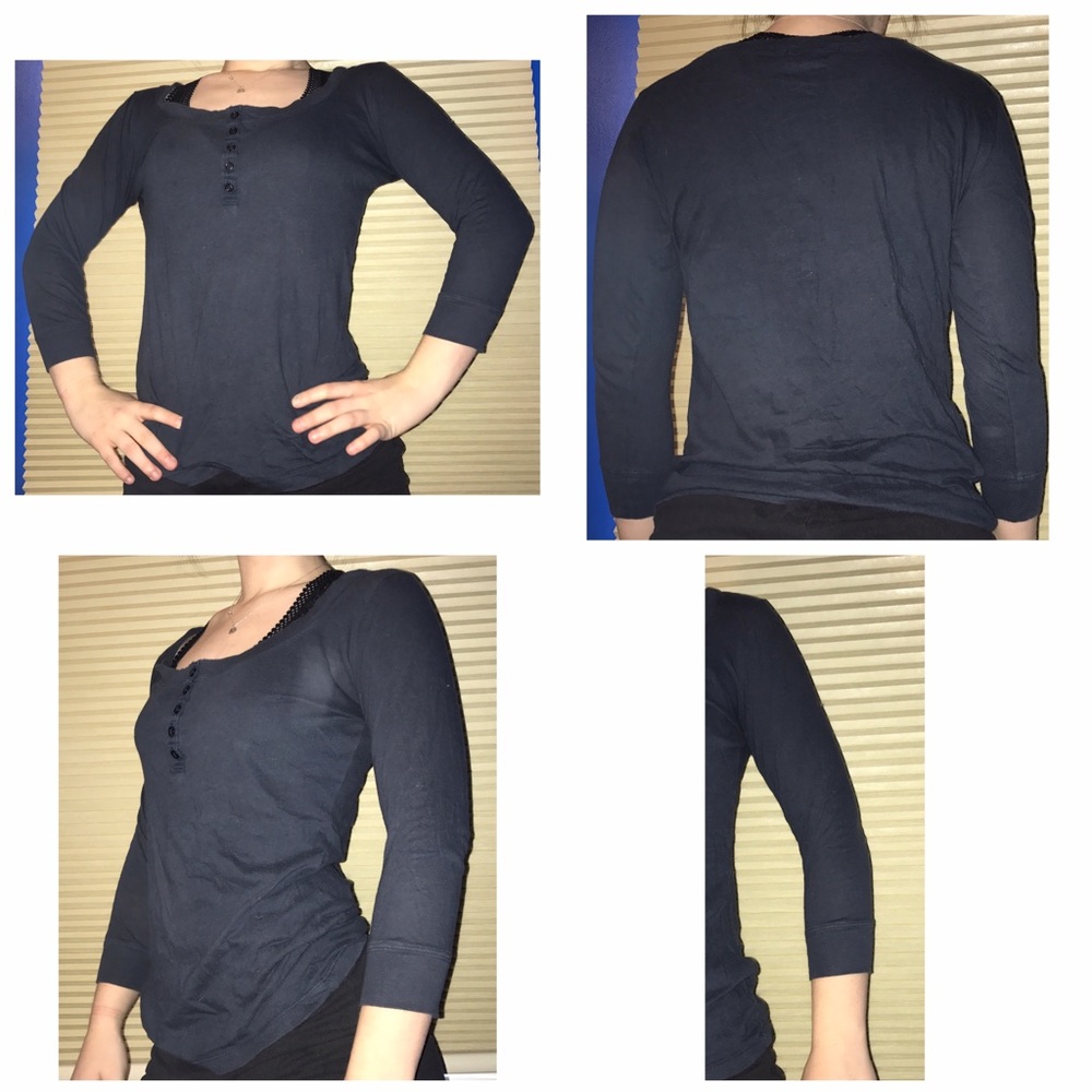 Cropped sleeve banana republic shirt. Size S.