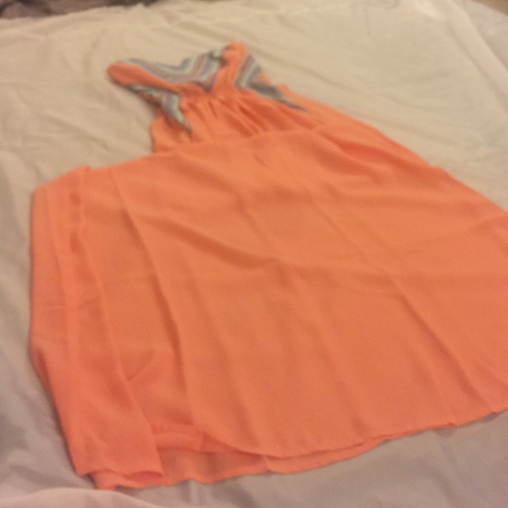 Multicolor halter dress