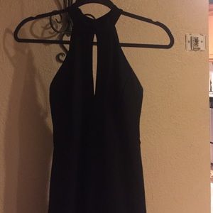 Black halter dress