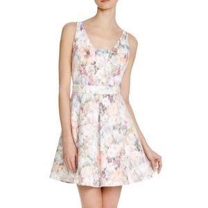 AQUA Watercolor Floral Bonded Lace Dress - NWT