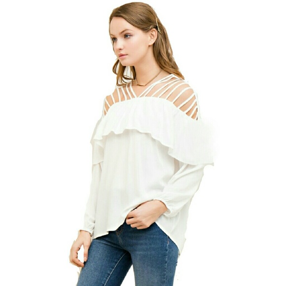 OEMMGEE! Brand New, Gorgeous Strappy Shoulder Top - Picture 2 of 4