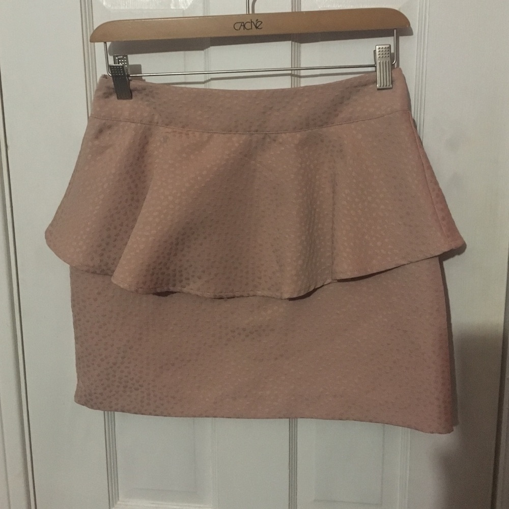 Blush Ruffle Mini Skirt