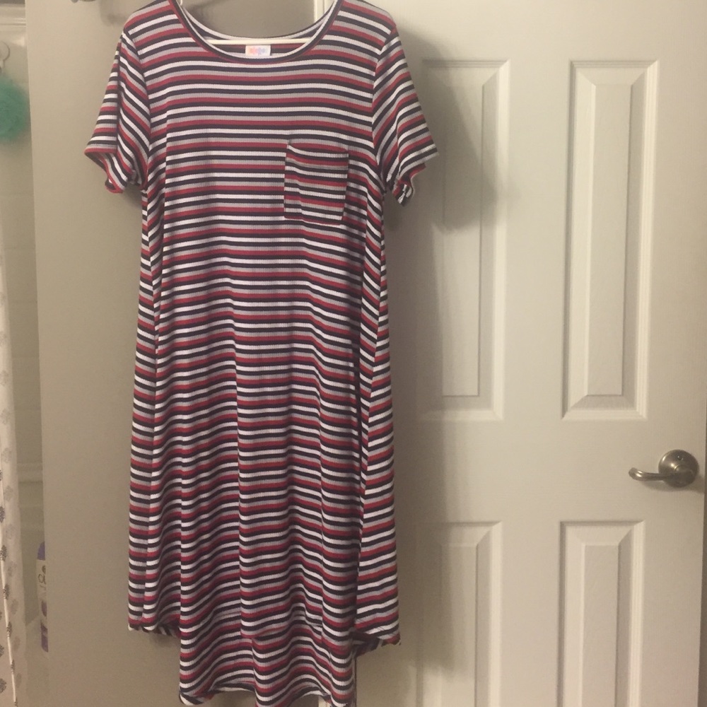 Striped M LuLaRoe Carly Dress