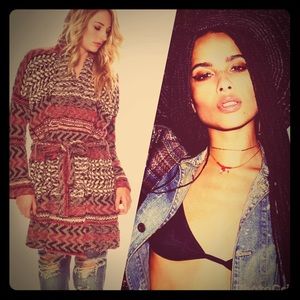 FREE PEOPLE Iona Pattern Wrap Cardigan