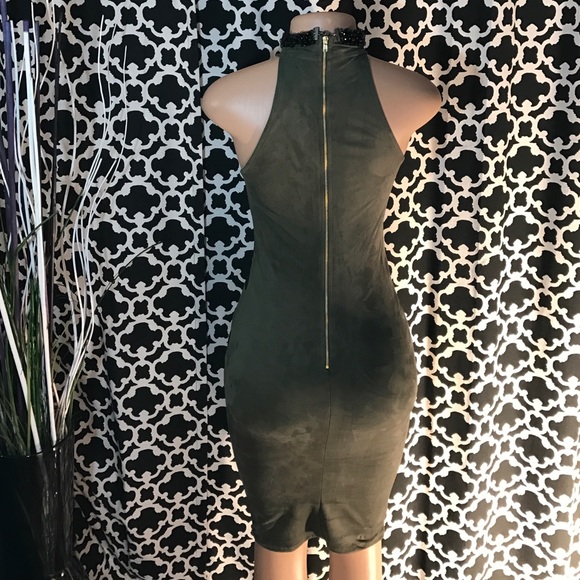 Sexy Faux Suede Dress - Picture 4 of 4