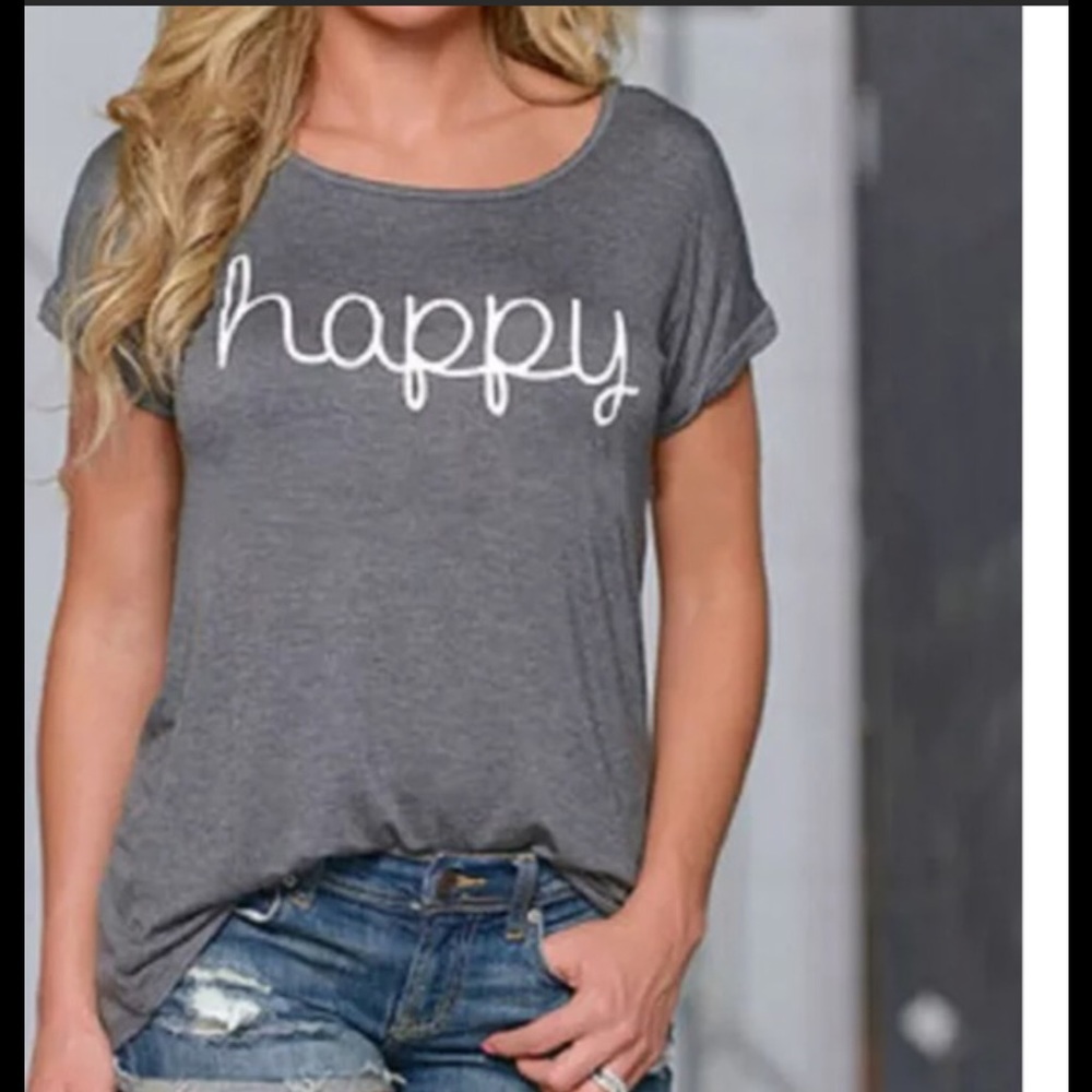 SUNDAY SPECIAL ONLY !LAST 1 😘HAPPY t-shirts NEW - Picture 2 of 5