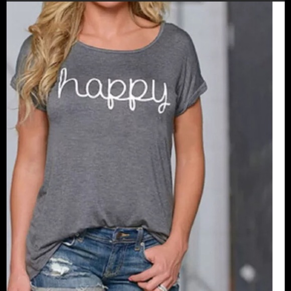 SUNDAY SPECIAL ONLY !LAST 1 😘HAPPY t-shirts NEW - Picture 2 of 5