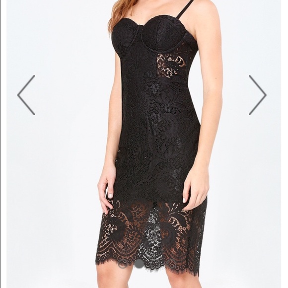 ❌SOLD❌ Lace Bustier Midi Dress - Picture 2 of 5