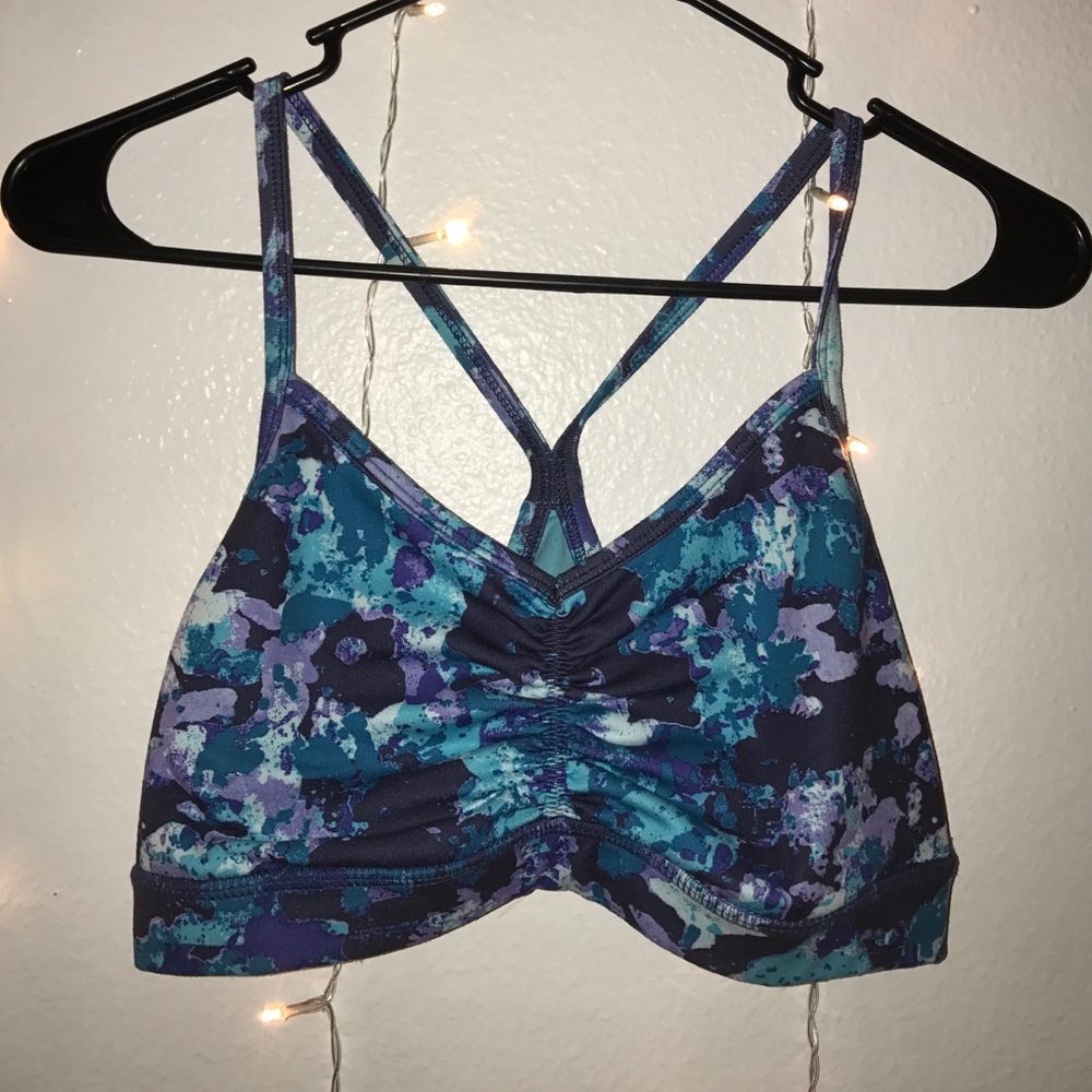 Super cute blue camo sports bra!