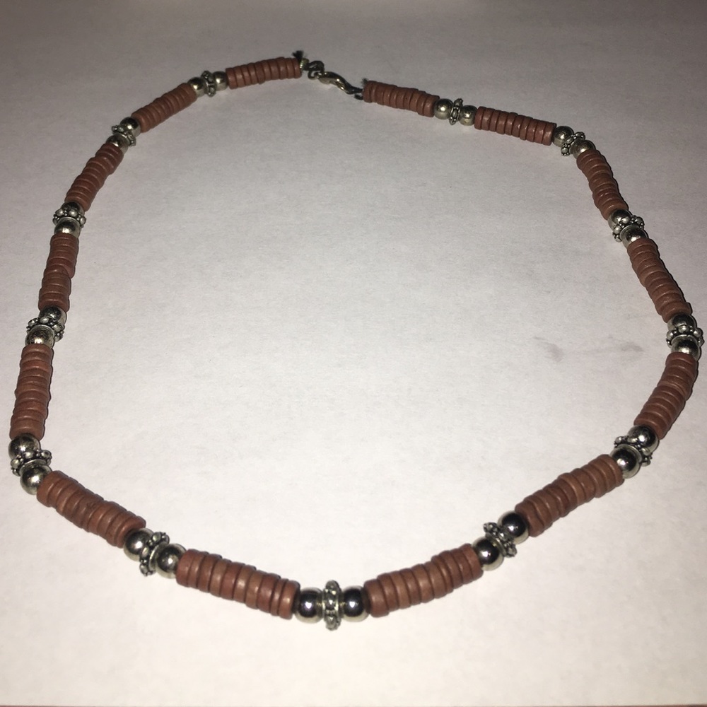 Brown bead necklace