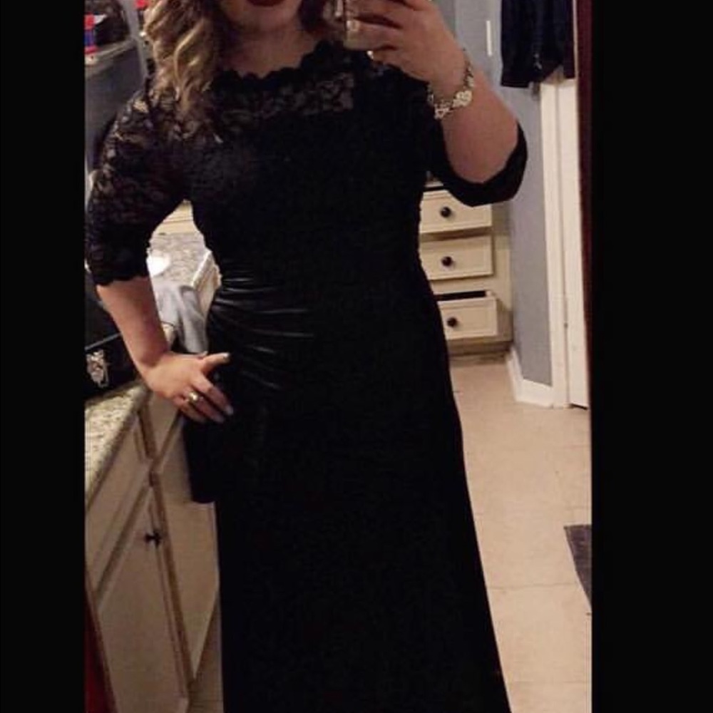 Black lace dress