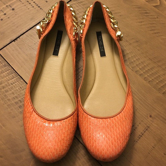 Rachel Zoe orange flats - Picture 1 of 4