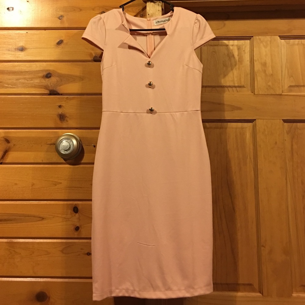 light pink dress